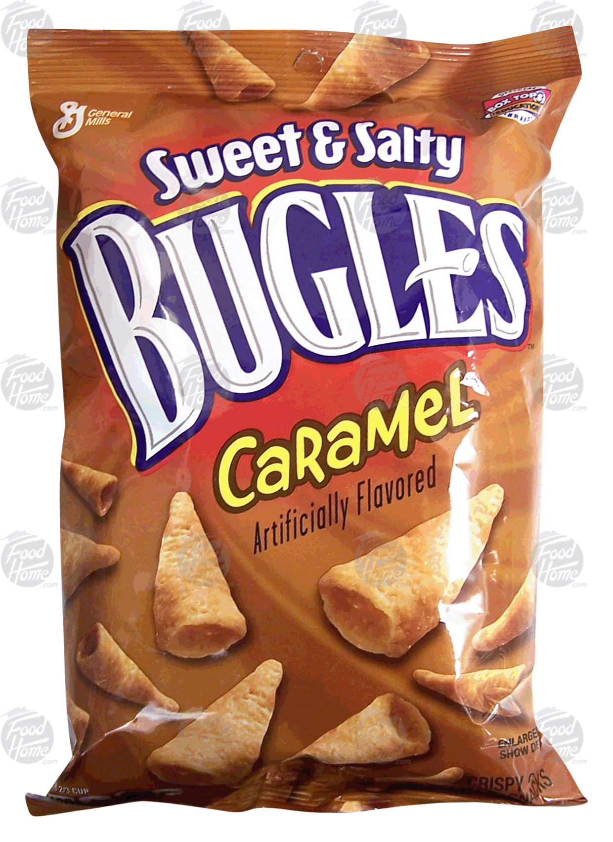 Bugles crispy corn snacks, caramel sweet & salty Full-Size Picture